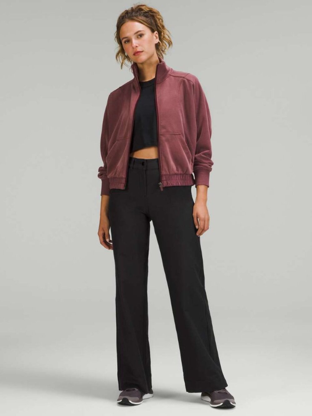 City Sleek 5 Pkt Wide Leg Pant BLK 31